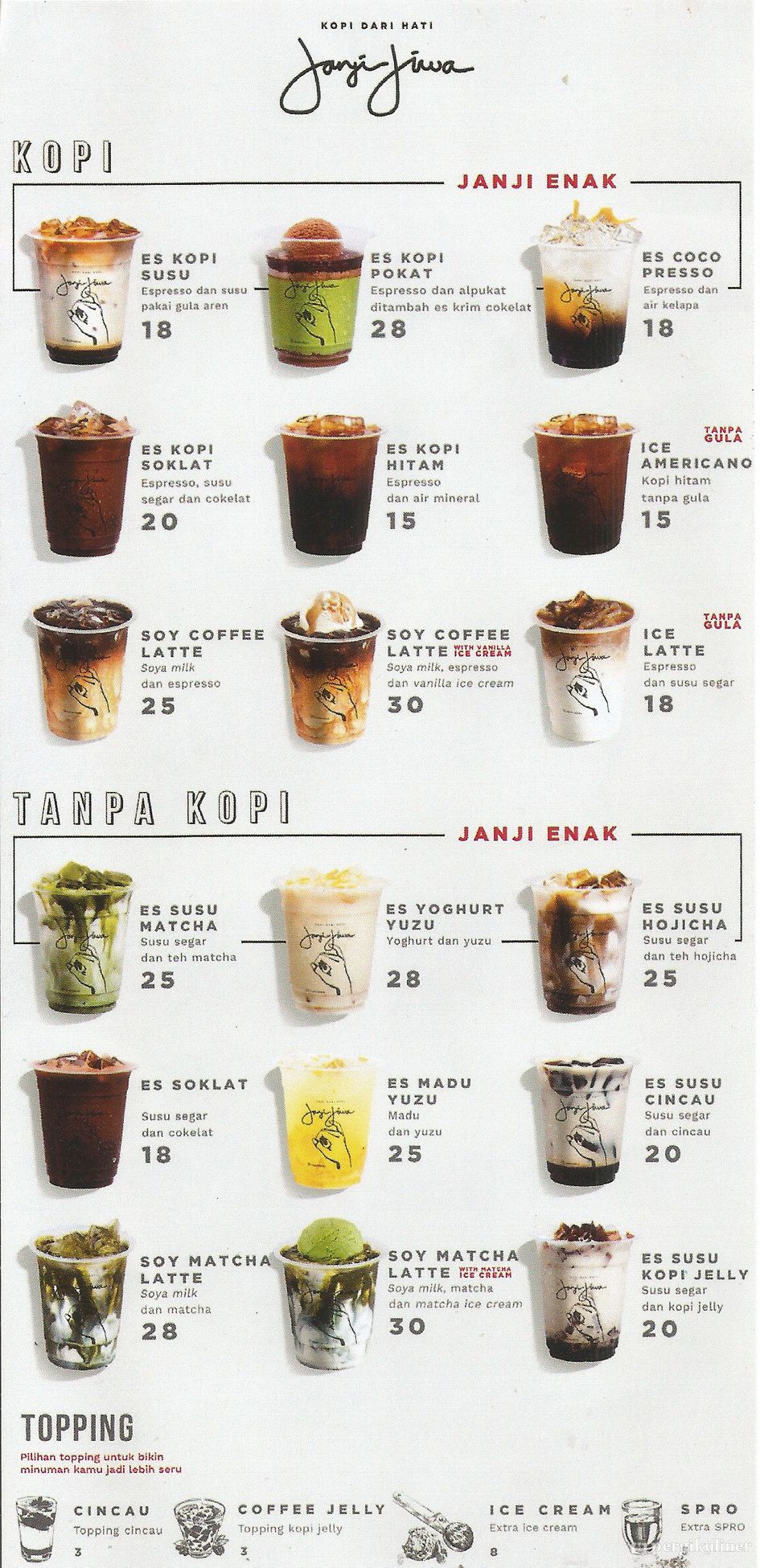 Sensasi Manis Hazelnut Latte di Menu Kopi Janji Jiwa